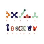 Clixo Mars Rovers – magnetisches Konstruktionsspiel – 30 Teile – Glow, Räder, Space-Designs – Bild 2