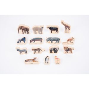 Tickit-Wooden Wild Animal Blocks-73572
