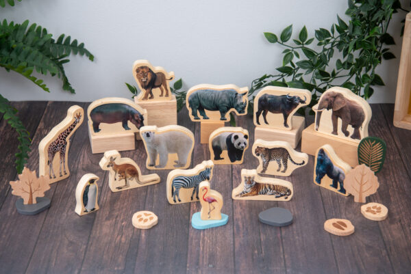 Tickit-Wooden Wild Animal Blocks-73572