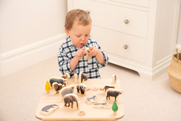 Tickit-Wooden Wild Animal Blocks-73572