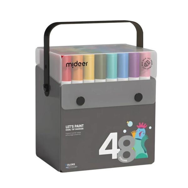 Mideer MD1302 Transparenter Dual-Tip-Marker – 48 Farben