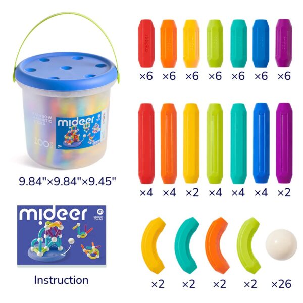 Mideer Rainbow Magnetische Bau-Sticks 100