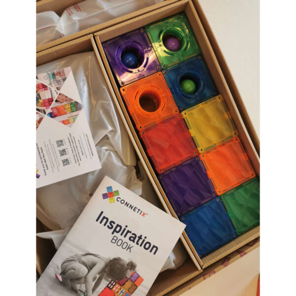 Connetix Super Ball Run Pack – 134-teiliges Kugelbahn-Magnetbaukasten – Bild 8