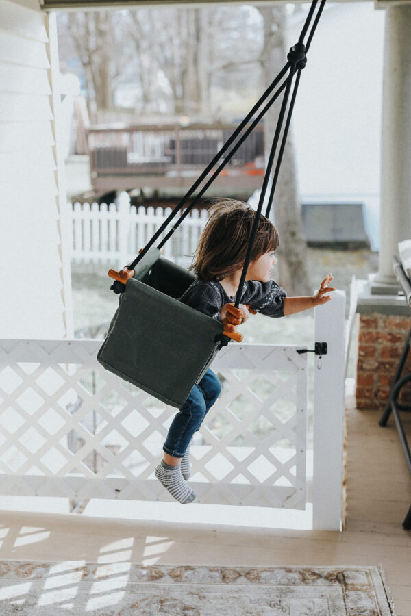 Solvej Swings-Solvej Baby Toddler Swing-Moss Green