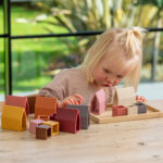 Tickit SiliSoft® Dorfblöcke – 16‑tlg. Silikon‑Bauklötze mit Bambustray – Bild 6