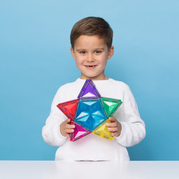 Connetix Light Star Pack – 28-tlg. Magnet-Baukasten mit Light-Up-Tile für Kinder – Bild 6