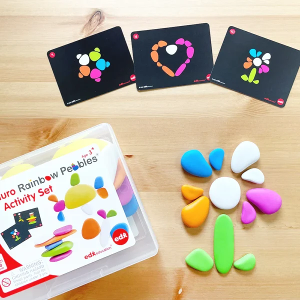 Edx Education – Fluro Rainbow Pebbles Activity Set