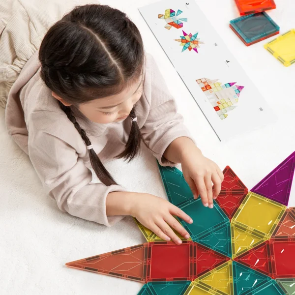 TOPBRIGHT – MagArt 64 – Konstruktionsset mit Magnet-Tiles für Kinder – Bild 10