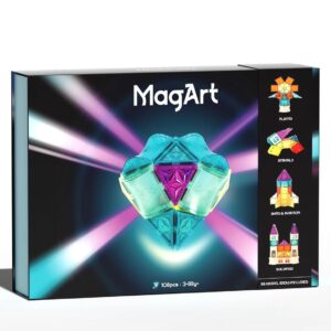 TOPBRIGHT – MagArt 108 – Konstruktionsset mit Magnet-Tiles für Kinder