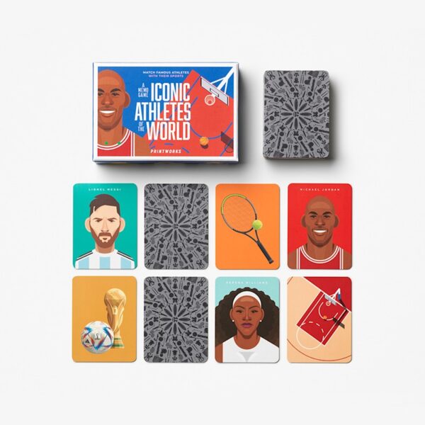 Printworks-PW00616-Memo Game - Iconic Athletes Blue Multi 2