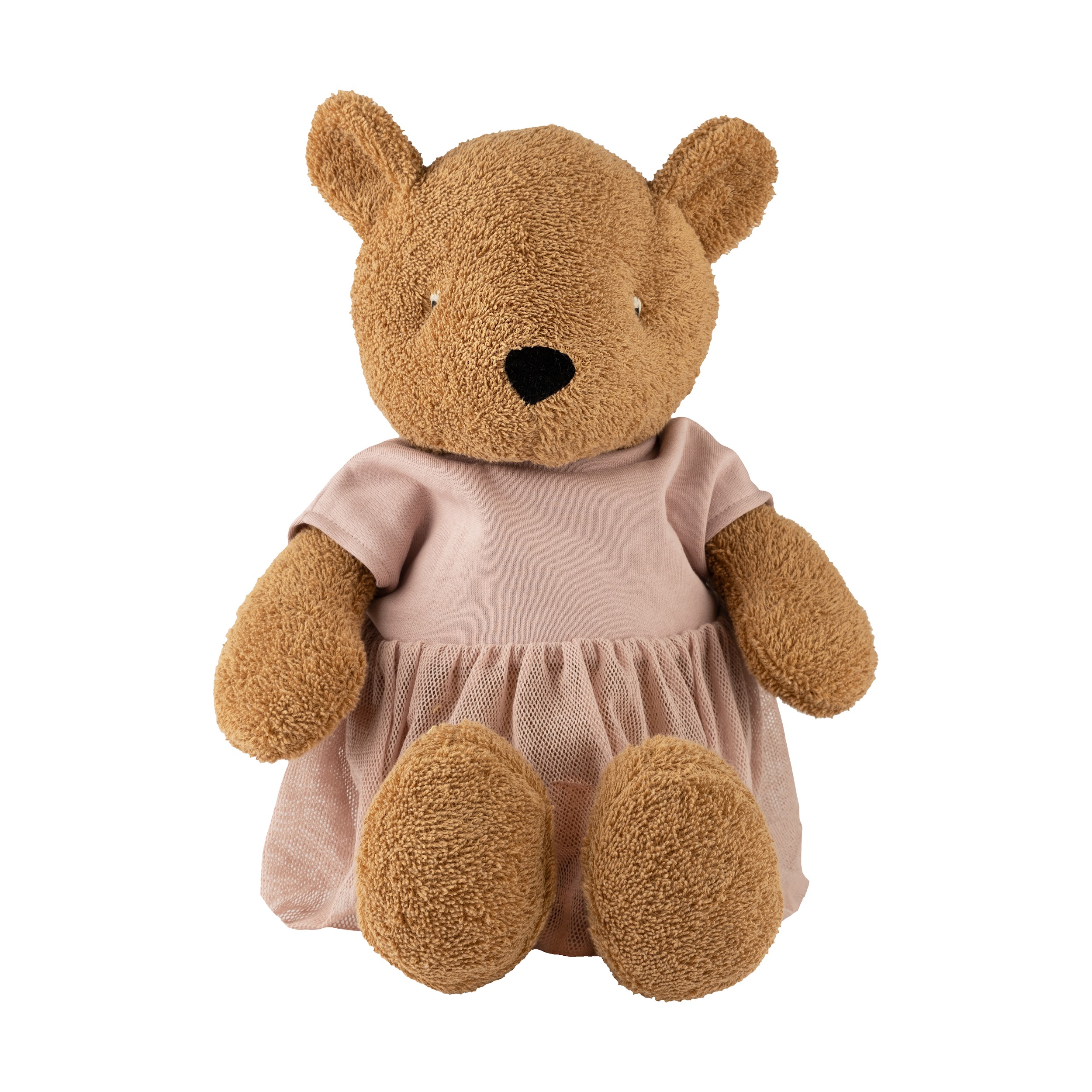 Woolyorganic-SOFT TOY WITH TUTU DRESS – TEDDY-T-903-T-117.01 Wooly Organic – Kuscheltier Teddy mit Tutu – Bio-Stofftier 53 cm für Kleinkinder – Bild 1
