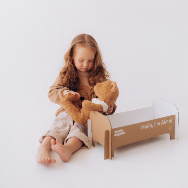 Wooly Organic – Yoga Teddy Alma – Achtsamkeits-Kuscheltier für Babys und Kleinkinder – Bild 3