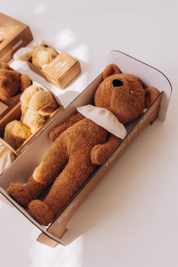 Wooly Organic – Yoga Teddy Alma – Achtsamkeits-Kuscheltier für Babys und Kleinkinder – Bild 5