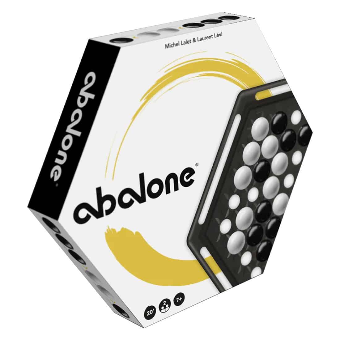 abalone-ZYGD0041 Hochwertiges Abalone-Spiel mit schwarzen und weißen Kugeln, perfekt für Familien und Freunde, für 2+ Spieler, geeignet ab 7 Jahren, Spielzeit ca. 20 Minuten.