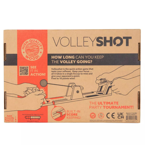 Fern in einem Karton verpackt, Holzspielzeug, Spielzeug für Kinder ab 8 Jahren, lustiges Partyspiel, schnelles Reaktionsspiel, Ziel ist es, den Ball so lange wie möglich zu schlagen, mit integriertem Punktestand, ideale Unterhaltung für Familie und Freunde.